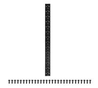 PATIKIL 30x2 Inch Piano Hinge, 1 Pack 201 Stainless Steel Continuous Hinge with Holes for Piano Gate Door Wooden Storage Box Cabinet Boat, Black