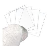 PATIKIL 30x30mm Glass Streak Plate, 6pcs Lab Glass Slides Microscope Glass Slides Optical Optically Clear Glass Slides Smooth Edges High Transparency Transparent Uniform Thickness
