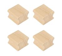 PATIKIL 30x30mm Wooden Stamp Block, 4 Pcs Blank Rubber Stamp Mounts Wooden Rubber Beech Hard Wood Blocks for Making DIY Crafting, Wood Color