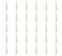 PATIKIL 30x9mm Pearl Charm, 50Pcs Pearl Beads Teardrop Faux Pearl Pendant Charm with Loop Bulk Imitation for Jewelry Making Bracelets Earrings Necklace Wedding Decorations Dress, Golden