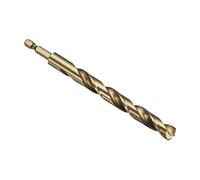 PATIKIL 31/64" Hex Shank Drill Bit, M2 High-Speed Steel Bits Quick Change Design for Impact Driver 135° Gold Finish for Stainless Steel Hard Metal - 1 Pack