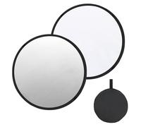 PATIKIL 31"/80cm Reflector Photography, 2Pcs 2 in 1 Collapsible Light Reflector with Bag Multi-Disc Light Diffuser for Studio Outdoor, Silver/White