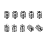 PATIKIL 316 Stainless Steel Thread Adapters Sleeve Reducing Nut, 10 Pcs M4 x 0.7 Male to M2.5 x 0.45 Female Repairing Insert Nut Screw Reducer Conversion Fastener 5mm