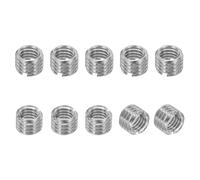 PATIKIL 316 Stainless Steel Thread Adapters Sleeve Reducing Nut, 10 Pcs M8 x 1.25 Male to M6 x 1 Female Repairing Insert Nut Screw Reducer Conversion Fastener 6mm