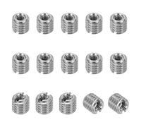 PATIKIL 316 Stainless Steel Thread Adapters Sleeve Reducing Nut, 15 Pcs M4 x 0.7 Male to M2 x 0.4 Female Repairing Insert Nut Screw Reducer Conversion Fastener 4mm