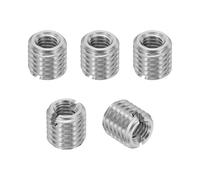 PATIKIL 316 Stainless Steel Thread Adapters Sleeve Reducing Nut, 5 Pcs M10 x 1.5 Male to M6 x 1 Female Repairing Insert Nut Screw Reducer Conversion Fastener 10mm