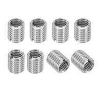PATIKIL 316 Stainless Steel Thread Adapters Sleeve Reducing Nut, 8 Pcs M10 x 1.5 Male to M8 x 1.25 Female Repairing Insert Nut Screw Reducer Conversion Fastener 12mm