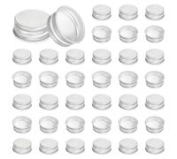 PATIKIL 31mm Metal Round Screw Lids, 54 Pcs Aluminum Mason Jar Lids Screw Top Caps for Lab Home Storage Jars Gallon Jugs Glass Snack Containers Liquid Storage, Silver Tone