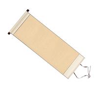 PATIKIL 31x12 Inch Xuan Paper Scroll, Silk Half Raw Ripe Blank Hanging Xuan Paper Chinese Calligraphy Practice Roll for Art Painting Home Decor, Beige