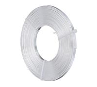 PATIKIL 32.8 Feet Flat Aluminum Wire, 20 Gauge Bendable Anodized Aluminum Wire 5mm Wide Beading Craft Wire for Jewelry Making, Silver Tone