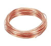 PATIKIL 32.8 Feet Solid Bare Copper Wire, 17 Gauge 99.9% Pure Copper Wire 1.5mm Soft Beading Wire Metal Plant Stem Ties for Jewelry Craft (10m)