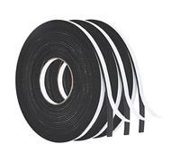 PATIKIL 32.8ft/10m Weather Stripping Door Seal Strip, 3 Roll EVA Foam Seal Tape Self Adhesive Strip 10mm Wide 3mm Thick for Door Window Insulation