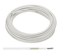 PATIKIL 32.8Ft 15AWG High Temperature Wire, Nickel Plated Copper Wire Mica Glass Fiber High Electronic Wire Insulated Heat Resistant Electronical Flexible Cable, White