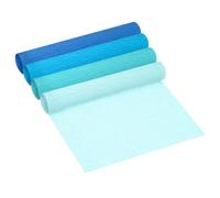PATIKIL 32.8ft Crepe Paper Roll, 4 Roll 4 Colors 10" Width Soft Paper Streamer Sheet for Craft Flower Making Wrapping Party Birthday Wedding Decoration Christmas Halloween, Blue Series