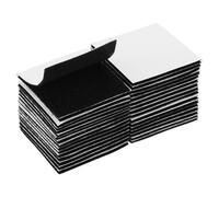 PATIKIL 32 Pairs Adhesive Hook and Loop Strips Tape, 2.4x2.4inch Square Heavy Duty Sticky Back Fasteners for Office Home Wall Mounting Decor Carpet Fixing, Black