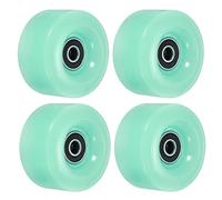 PATIKIL 32 x 58mm Roller Skate Wheels with Bearings, 4 Pack 82A Quad Skate Replacement for Double Row Skate Skateboard Indoor or Outdoor, Green
