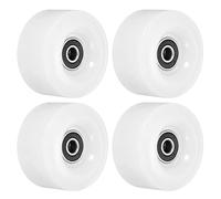 PATIKIL 32 x 58mm Roller Skate Wheels with Bearings, 4 Pack 82A Quad Skate Replacement for Double Row Skate Skateboard Indoor or Outdoor, White