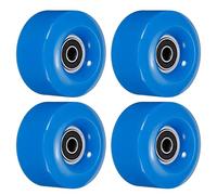 PATIKIL 32 x 58mm Roller Skate Wheels with Bearings, 4 Pack 82A Quad Skate Replacement for Double Row Skate Skateboard Indoor or Outdoor, Blue