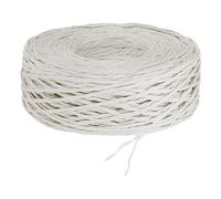 PATIKIL 328 Feet Raffia Ribbon, Raffia Yarn Paper Rope Twine String for Crochet Bags Craft Festival Gifts Bouquets Wrapping, White