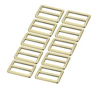 PATIKIL 32mm / 1-1/4 Inch Tri-Glide Slide Buckles, 10 Pack Metal Webbing Strap Fastener for Backpack Bag Belt, Copper