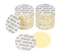 PATIKIL 32mm/1.26" Foam Lid Liner 120pcs Adhesive Round PS Pressure Sensitive Seals, Cap Liners Resistant Tamper for Plastic Glass Jar Bottle Cap Canning Vials Seals Black Text, White