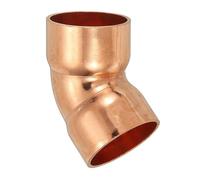 PATIKIL 32mm 1.5mm Thick Elbow Copper Fitting, 2Pcs 99.9% Pure Copper Pipe Fitting 45 Degree Short Radius Tube Connector Sweat Solder for HVAC Refrigeration System