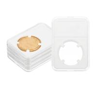 PATIKIL 32mm Coin Slab Display Holder, 5Pcs Clear Coin Case Storage Plastic Four-Point Box for Coin Collectors Collection Protection Organize