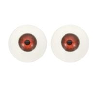 PATIKIL 32mm Safety Eyes,1 Pair Realistic Acrylic Eyes Plastic Half Eyeballs for Masks Halloween Props Art Craft, Orange Black