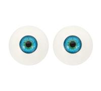 PATIKIL 32mm Safety Eyes,1 Pair Realistic Acrylic Eyes Plastic Half Eyeballs for Masks Halloween Props Art Craft, Blue Green