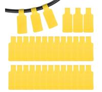 PATIKIL 32Pcs Cable Labels Tags, 1.8" Write on Wire Tags Cord Labels Hook Loop Rectangle Cable Ties for Electronics Organize Wire Classify Identification Management, Yellow