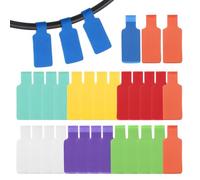 PATIKIL 32Pcs Cable Labels Tags, 1.8" Write on Wire Tags Cord Labels Hook Loop Rectangle Cable Ties for Electronics Organize Wire Classify Identification Management, Multicolor