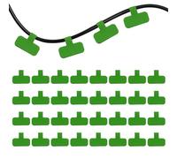 PATIKIL 32Pcs Cable Labels Tags, Reusable 60MM Write on Wire Tags Cord Labels Hook Loop Rectangle Cable Ties for Electronics Organize Wire Classify Identification Management, Green