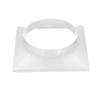 PATIKIL 330mm to 250mm Duct Connector Flange, Plastic Square to Round Straight Ceiling Diffuser Adapter for Air Heating Cooling Ventilation System HVAC Exhaust Fan Dryer Vent, White