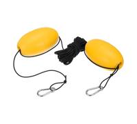 PATIKIL 33FT Float Rope Tow Line, Heavy Duty Buoy Ball Float Leash with Stainless Steel Hook Drift Rope Marker Buoy Float Rope for Fishing Drift Jet-Ski Kayak Boat Accessories, Black
