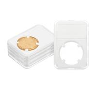 PATIKIL 33mm Coin Slab Display Holder, 5Pcs Clear Coin Case Storage Plastic Four-Point Box for Coin Collectors Collection Protection Organize