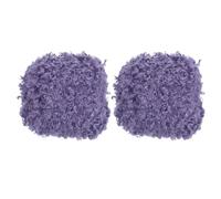 PATIKIL 33yds Fluffy Yarn, 2 Skeins Fuzzy Yarn Faux Fur Yarn Crochet Soft Polyester Plush Fur Eyelash for Crocheting Knit Blanket Rug Sweater Scarf Hat Bear Craft, Purple