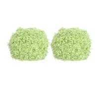 PATIKIL 33yds Fluffy Yarn, 2 Skeins Fuzzy Yarn Faux Fur Yarn Crochet Soft Polyester Plush Fur Eyelash for Crocheting Knit Blanket Rug Sweater Scarf Hat Bear Craft, Light Green