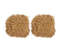 PATIKIL 33yds Fluffy Yarn, 2 Skeins Fuzzy Yarn Faux Fur Yarn Crochet Soft Polyester Plush Fur Eyelash for Crocheting Knit Blanket Rug Sweater Scarf Hat Bear Craft, Brown