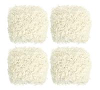 PATIKIL 33yds Fluffy Yarn, 4 Skeins Fuzzy Yarn Faux Fur Yarn Crochet Soft Polyester Plush Fur Eyelash for Crocheting Knit Blanket Rug Sweater Scarf Hat Bear Craft, Beige