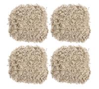 PATIKIL 33yds Fluffy Yarn, 4 Skeins Fuzzy Yarn Faux Fur Yarn Crochet Soft Polyester Plush Fur Eyelash for Crocheting Knit Blanket Rug Sweater Scarf Hat Bear Craft, Khaki