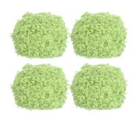 PATIKIL 33yds Fluffy Yarn, 4 Skeins Fuzzy Yarn Faux Fur Yarn Crochet Soft Polyester Plush Fur Eyelash for Crocheting Knit Blanket Rug Sweater Scarf Hat Bear Craft, Green