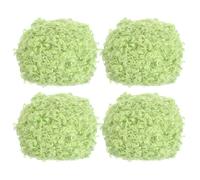 PATIKIL 33yds Fluffy Yarn, 4 Skeins Fuzzy Yarn Faux Fur Yarn Crochet Soft Polyester Plush Fur Eyelash for Crocheting Knit Blanket Rug Sweater Scarf Hat Bear Craft, Light Green