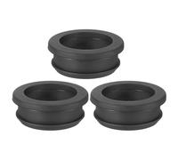 PATIKIL 34.6mm / 1-3/8 Inch Drill Hole,1 Inch ID Rubber Grommets, 3Pcs Top Hat Grommet for Wiring Eyelet Ring Gasket Automotive Firewall Cable Hole Plugs Wires Protection, Black