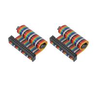 PATIKIL 34 Pins IDC Connector Flat Ribbon Cable 2.54 mm Pitch Length 150 mm Wide 43 Mm, 2 Pcs Dual Row Data Cable Female to Female for IDE Drive Printer Industrial DIY Electronics