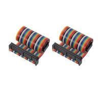 PATIKIL 34 Pins IDC Connector Flat Ribbon Cable 2.54 mm Pitch Length 300 mm Wide 43 Mm, 2 Pcs Dual Row Data Cable Female to Female for IDE Drive Printer Industrial DIY Electronics