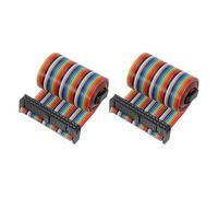 PATIKIL 34 Pins IDC Connector Flat Ribbon Cable 2.54 mm Pitch Length 500 mm Wide 43 Mm, 2 Pcs Dual Row Data Cable Female to Female for IDE Drive Printer Industrial DIY Electronics