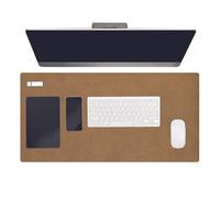 PATIKIL 35.4" x 17.7" Leather Desk Pad Protector, Large Dual-Sided Desk mat Waterproof PVC Leather Mouse Pad for Laptop Computer Writing Desk Table Gaming Home, Dark Brown