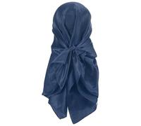 PATIKIL 35 Inch Satin Head Scarf, Large Square Scarf Silk Feeling Hair Bandanas Sleeping Head Wrapping Scarves for Women, Dark Blue