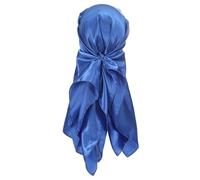 PATIKIL 35 Inch Satin Head Scarf, Large Square Scarf Silk Feeling Hair Bandanas Sleeping Head Wrapping Scarves for Women, Navy Blue