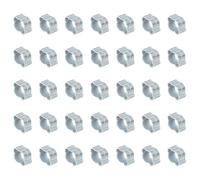 PATIKIL 35 Pack 5-7mm Double Ear Hose Clamp, Galvanized Steel O Clip Crimp Rings for Fuel Petrol Pipe Tube Fitting Connections, Silver Tone